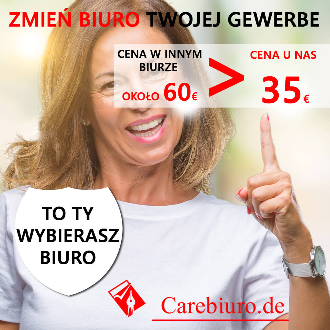 Gewerbe bez zameldowania w carebiuro.de